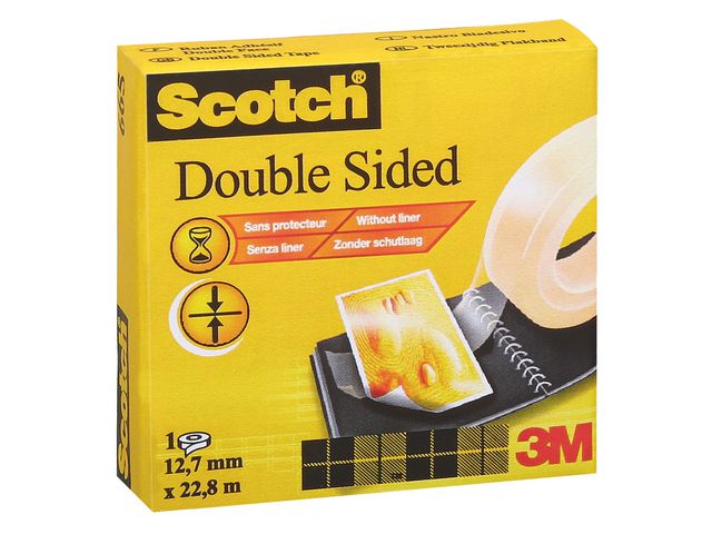 Tejp dubbelhäftande Scotch 12,7mm x 22,8m 1/fp - 2