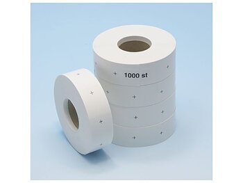 Kartongetikett 30x36mm neutral på rulle