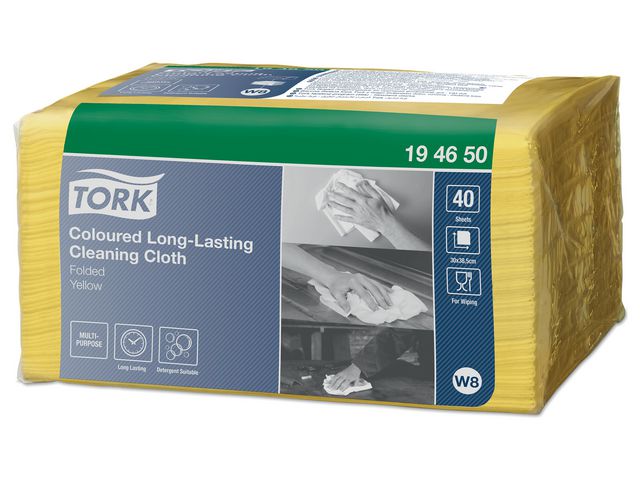 Rengöringsduk TORK Pre W8 gul  40/FP