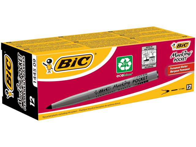 Märkpenna BIC 1445 pocket svart - 2