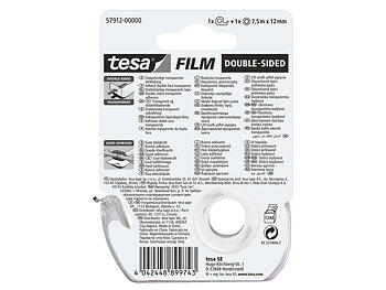 Tejp dubbelhäftande Tesa 7,5m x 12mm 1/fp