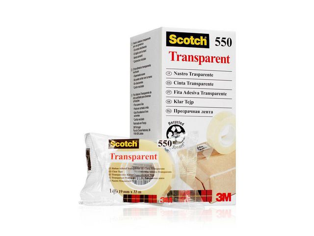 Tejp Scotch 550 transparent 33m x 19mm 1/fp - 2