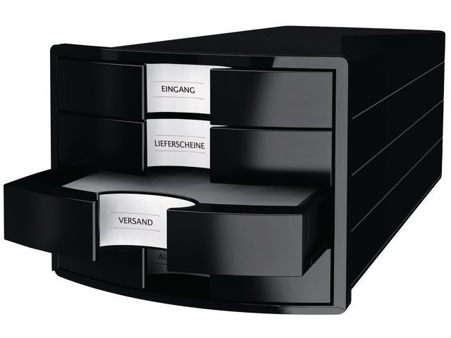 Blankettbox HAN 4 lådor recy svart - 2