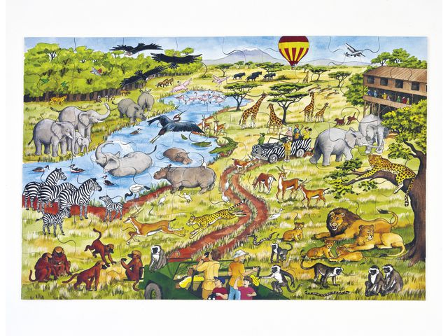 Golvpussel afrika 60 cm 48 bitar