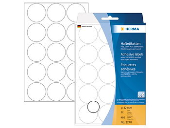 Etikett HERMA Allround 32mm vit 480/FP