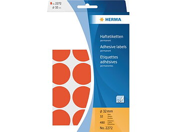 Etikett HERMA Allround 32mm röd 480/FP