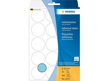 Etikett HERMA Allround 32mm blå 480/FP