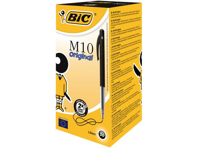 Kulpenna BIC Clic M10 1,0 svart - 2