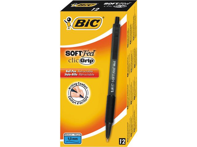 Kulpenna BIC Soft Feel Clic 1,0 svart - 2