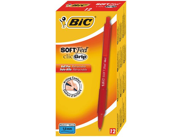 Kulpenna BIC Soft Feel Clic 1,0 röd - 2