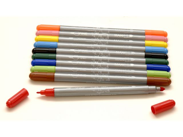 Fiberpennor dubbelspets 10/fp
