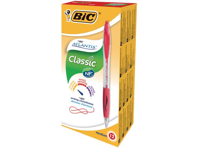 Kulpenna BIC Atlantis Classic 1,0 röd - 4