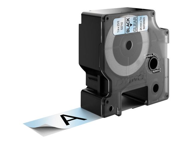 Tape DYMO D1 24mm svart på klar - 3