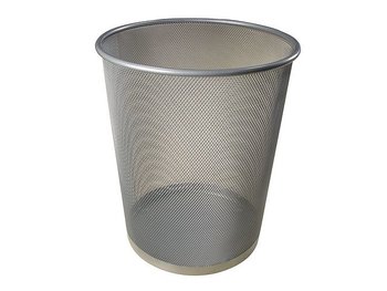 Papperskorg trådmetall 15L silver