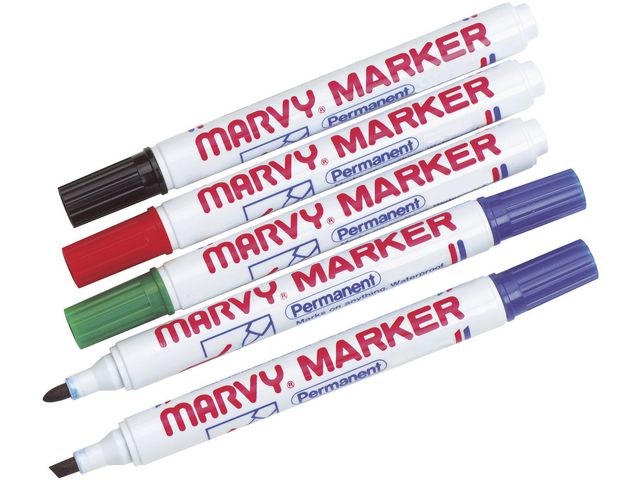 Märkpenna MARVY 482 B VF rund svart - 2