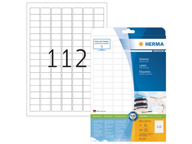 Etikett HERMA Premium 25,4x16,9mm2800/FP - 4