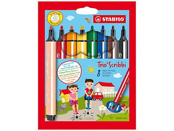 Fiberpennor Stabilo Trio Scribbi 8/fp