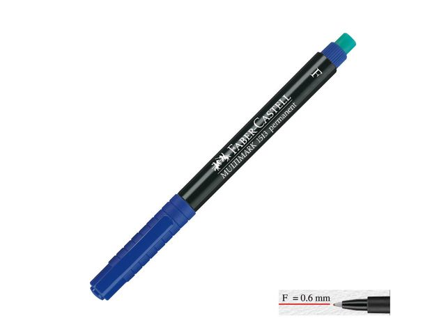 Märkpenna VF FABER CASTELL fine blå - 4