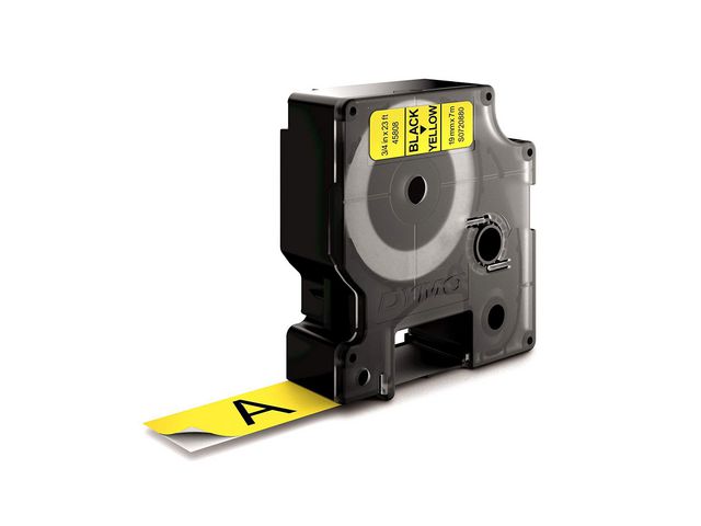 Tape DYMO D1 19mm svart på gul - 3