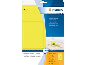 Etikett HERMA Neon gul 99,1x67,7mm160/FP