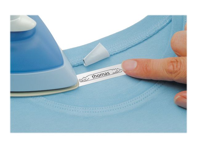 Tape DYMO LetraTAG Iron on svart på vit - 4