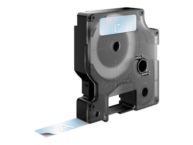 Tape DYMO D1 12mm vit på klar - 2