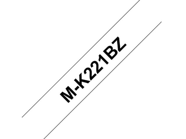 Tape BROTHER MK221 9mm svart på vit