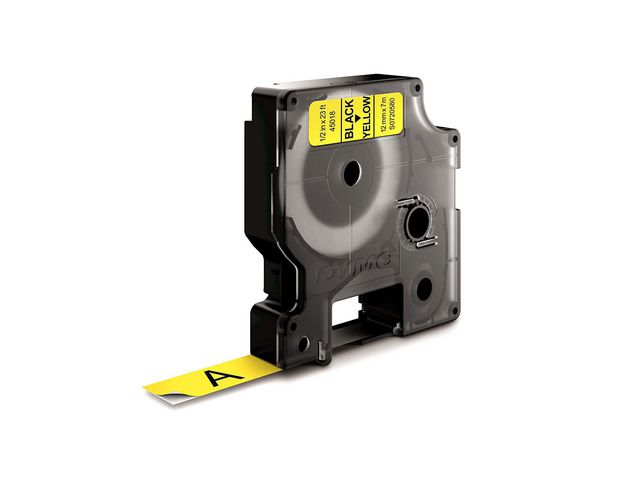 Tape DYMO D1 12mm svart på gul - 5