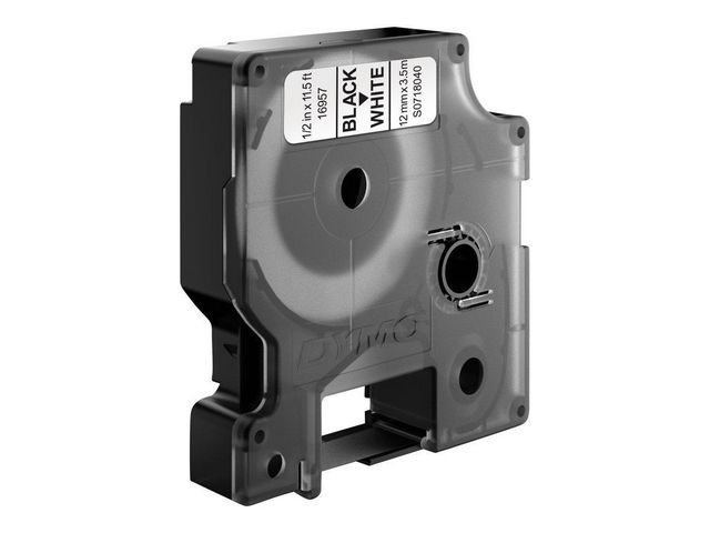 Tape DYMO D1 12mm Nylon svart på vit - 3