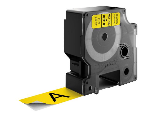 Tape DYMO D1 24mm svart på gul - 2