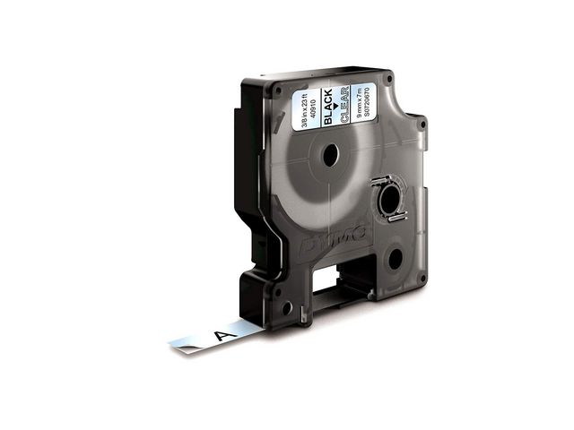 Tape DYMO D1 9mm svart på klar - 3