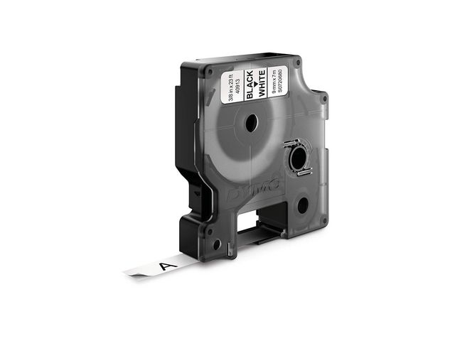Tape DYMO D1 9mm svart på vit - 3