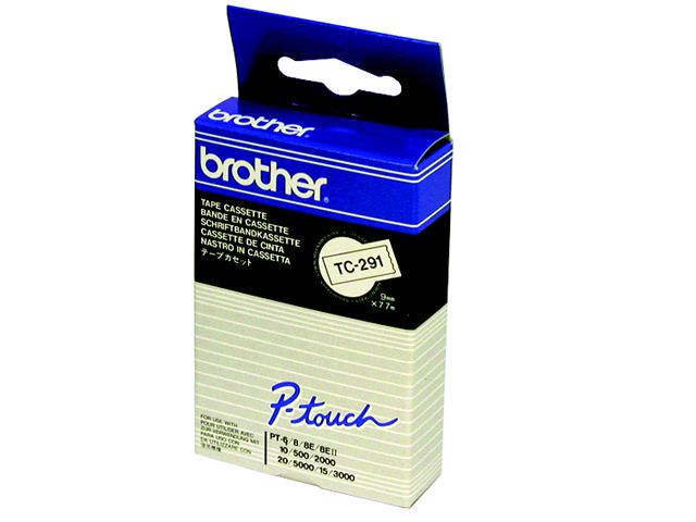 Tape BROTHER TZE431 12mm svart på röd - 2