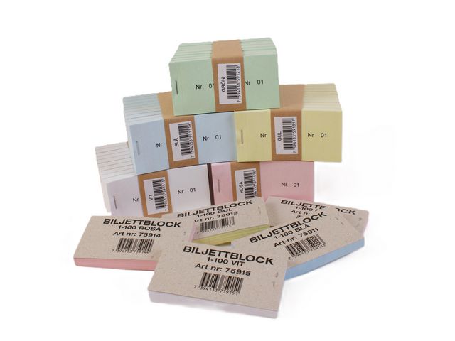 Biljettblock 1-100 grön - 3
