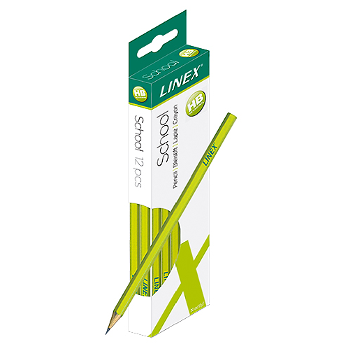 Blyertspenna Linex HB ljusgrön 12/fp