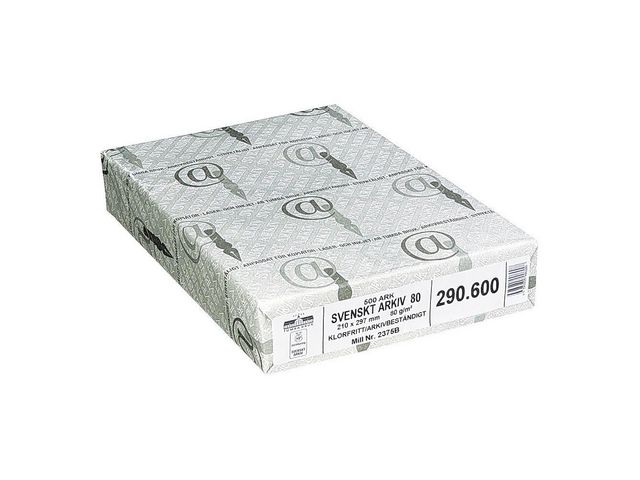 Arkivpapper Sv. Arkiv A4 80g oh 500/FP