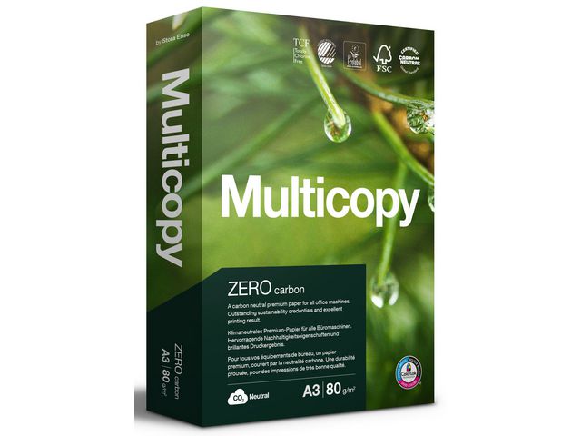 Kopieringspapper MULTICOPY Zero A3 80g oh 500/FP