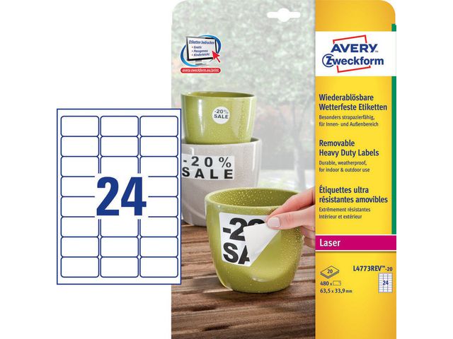 Etikett Avtagbar stark 63,5x33,9 480/FP