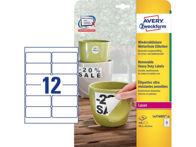 Etikett Avtagbar stark 99,1x42,3 240/FP
