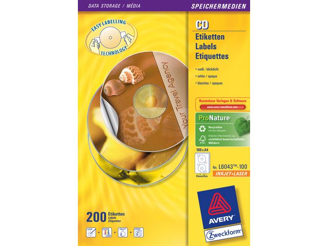 Etikett AVERY Classic size CD 50/FP - 2