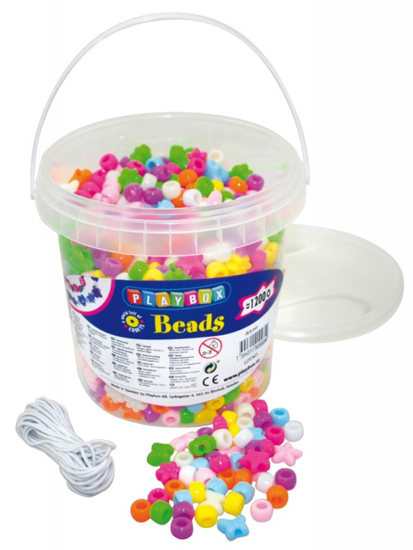 Plastpärlsats stora hål 1200/fp
