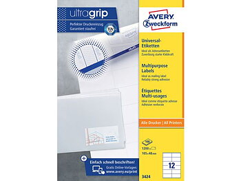 Etikett AVERY 105x48 mm 1200/FP