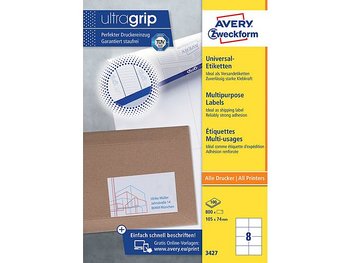 Etikett AVERY 105x74 mm 800/FP