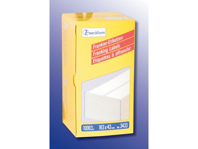 Frankeringsetikett 163x43 mm 1000/FP