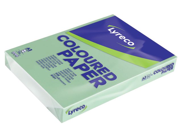 Kopieringspapper LYRECO A3 80g oh grön 500/fp