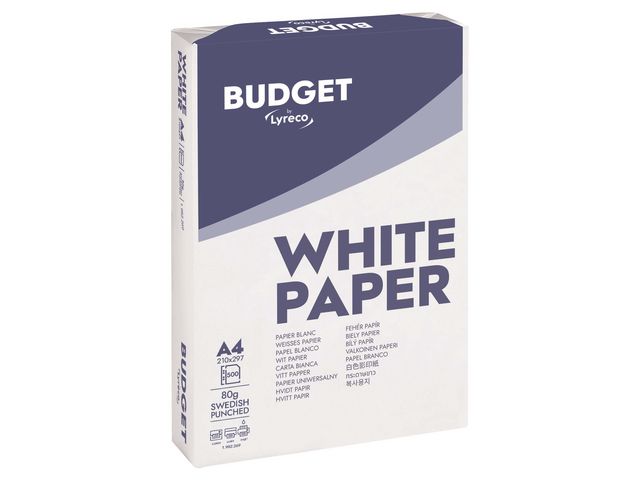 Kopieringspapper LYRECO Budget A4 80g h 500/fp