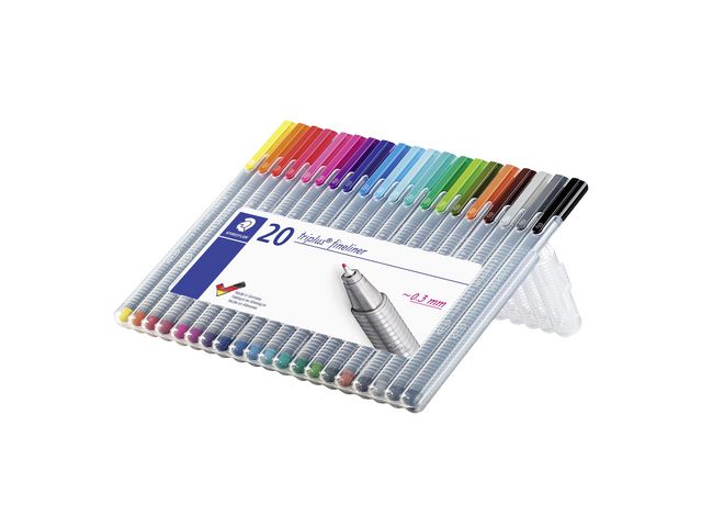 Fiberpennor Fineliner Staedtler triplus 0,3 mm 20/fp - 2