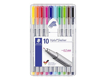 Fiberpennor Fineliner Staedtler triplus 0,3 mm 10/fp
