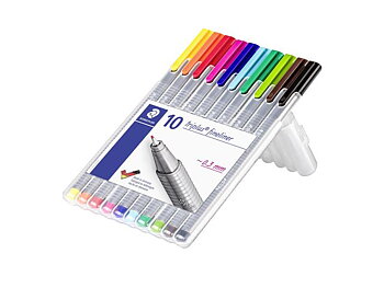 Fiberpennor Fineliner Staedtler triplus 0,3 mm 10/fp