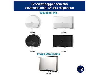 Toalettpapper TORK Mini Jumbo Uni T2 2-lag 12/fp